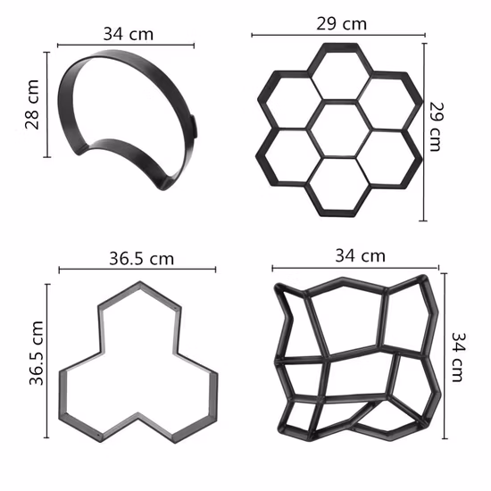 Moule de pierre de chaussée de chemin en béton en plastique bricolage populaire