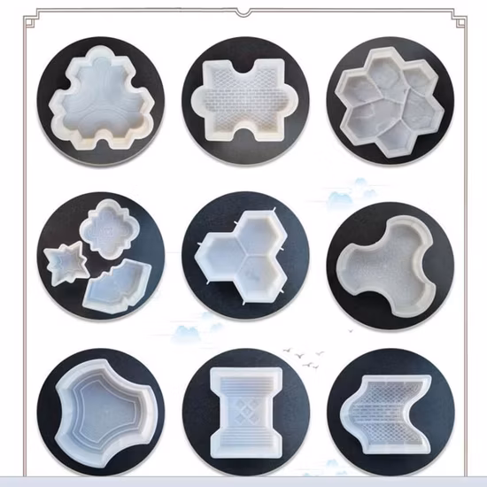 De nouveaux modèles de pavés en plastique de verrouillage des moules de pavé en béton pour la décoration de jardin