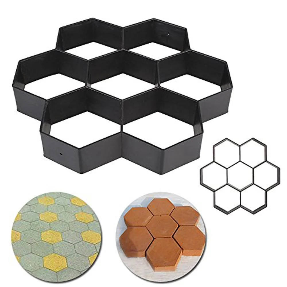 Manually Paving Cement Brick Concrete Molds DIY Plastic Path Maker Mold Garden Stone Road Paving Mold Garden Building Decoration